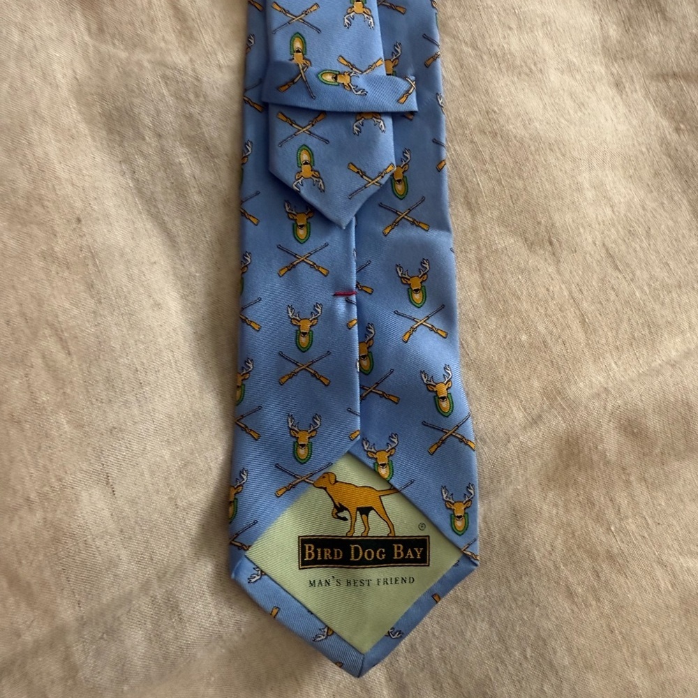 Bird Dog Bay Light Blue and Yellow Crossed Clubs Tie